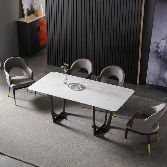 Mobili da soggiorno con piano da tavolo in pietra sinterizzata al quarzo personalizzati