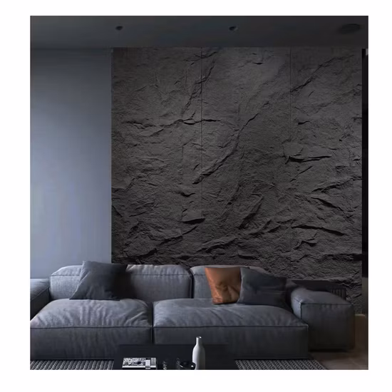 Pannello murale in pietra di fungo all'ingrosso Pannelli murali in PU Pietra per decorazione Pannello murale decorativo in finta pietra PU di lusso con un pannello